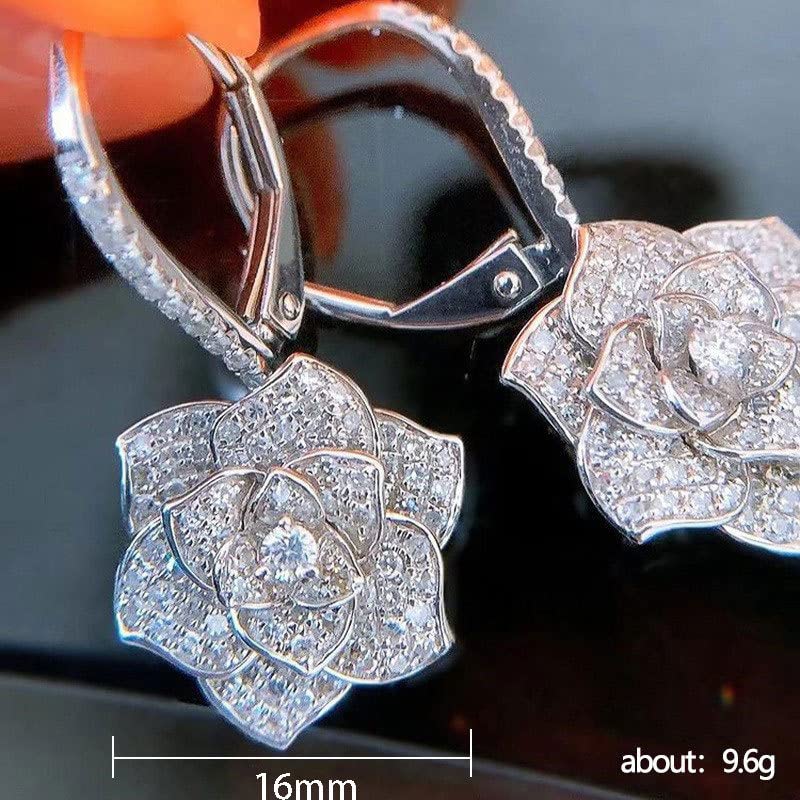 Luxury Fashion Dangle Earrings for Women Shining Dazzling Crystal Rhinestone Drop Earrings Wedding Engagement Party Valent...