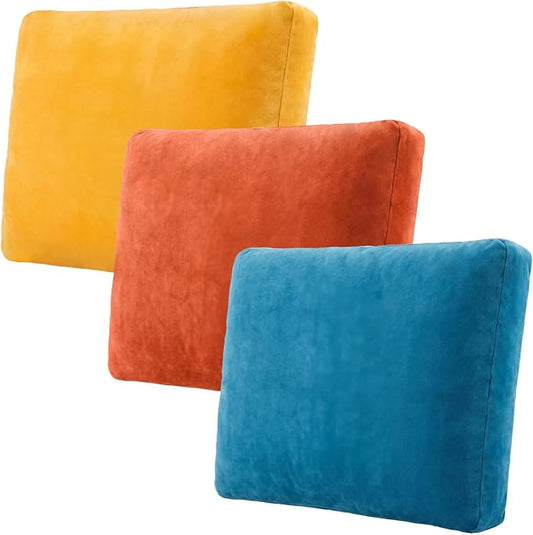 HunnmingRe 3 Pcs Velvet Stretch Couch Cushion Covers Mid Century Modern Decor Single Sofa Seat Covers Armchair Cover with ...