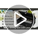 KYODOLED Fireproof Document Box with Key Lock, Small Lock Boxes for Personal Items, Fire and Water Resistance, Fireproof S...