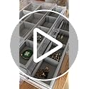 ProCase Earring Holder Organizer Jewelry Box with 5 Drawers, Acrylic Clear Earring Case with Adjustable Velvet Trays for W...