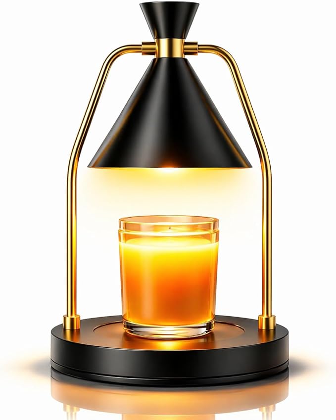 MIGHTY T Candle Warmer Lamp with Timer & Dimmer – Flameless Candle Lamp for Jar Candles – Adjustable Brightness – Safe Hom...