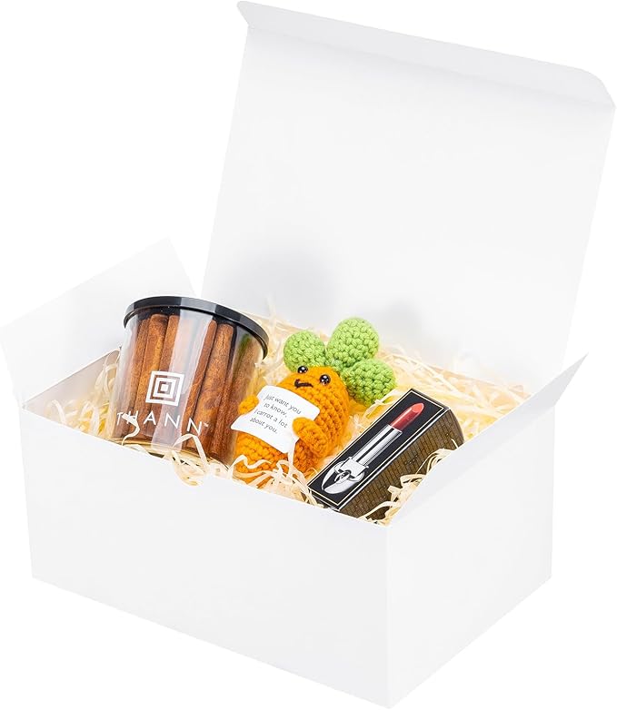 UnicoPak 6 Pack 9x6x4 Gift Boxes White Gift Boxes with Lids for Presents White Boxes Bulk for Gifts Birthday Wedding Bride...