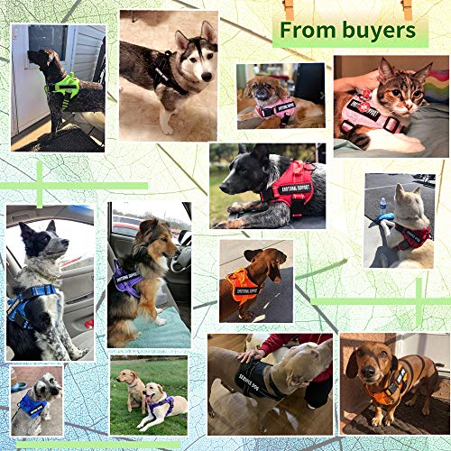 voopet Service Dog Harness, Emotional Support Pet Vest Harness, Reflective Breathable and Adjustable No-Pull ESA Dog Harne...