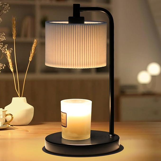 NITOWOLF Candle Warmer Lamp with Timer, Dimmable Candle Wax Warmer Electric Candle Lamp for Scented Candles with Bulbs, Ch...