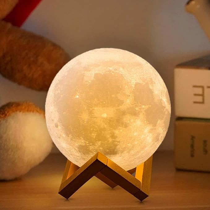 CPLA Moon Lamp Upgrade 128 Colors, Gifts for Kids Girls Boys Teens, Remote & Touch Control, Diameter 6 INCH