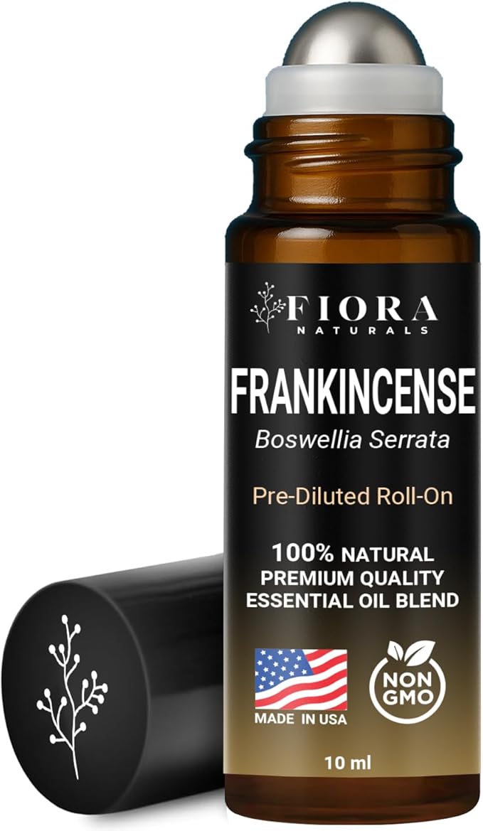 Frankincense Roll On – Pre-Diluted Frankincense Oil Essential Oil for Joints, Muscles & Skin Care, Aromatherapy Roller, Fr...