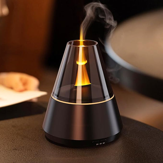 Flame Essential Oil Diffuser, Upgrade 7 Colour Lights Aromatherapy Diffuser, Oil Diffuser, Air Humidifier, Aroma Diffusers...