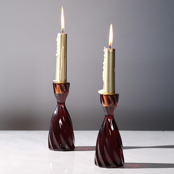 ICNBUYS Twizzle Twist Candle Holder, Decorative Candle Holder for Table Display, Romantic Decoration, Unique Home DÉCOR Ae...