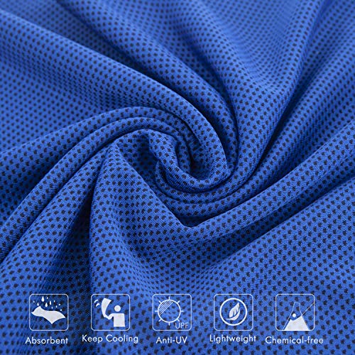4 Packs Cooling Towel (40"x 12"), Ice Towel, Microfiber, Soft Breathable Chilly Towel Stay Cool for Yoga, Sport, Gym, Work...