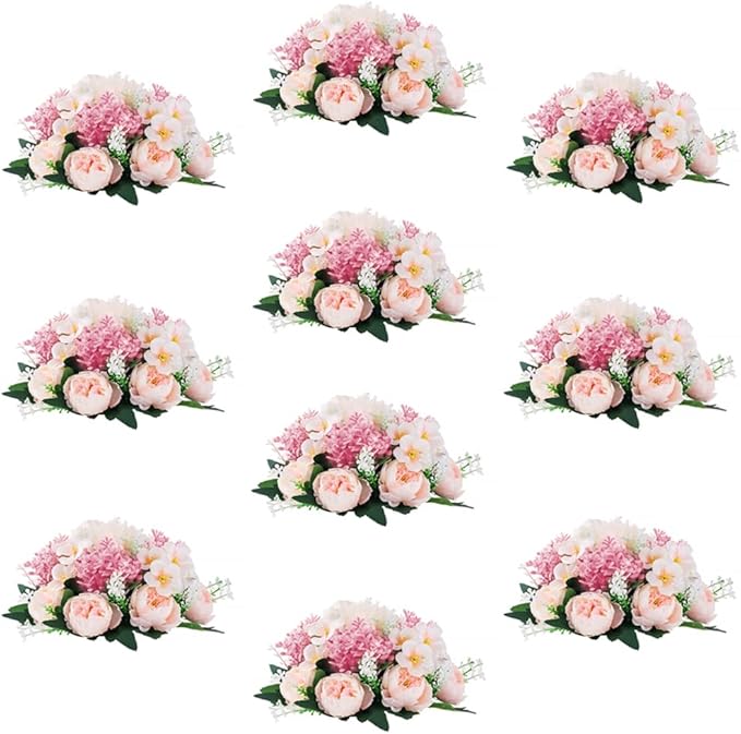 Inweder Flower Balls Centerpieces for Tables: 10 PCS Pink Flowers for Centerpieces Floral Arrangements Centerpiece for Wed...