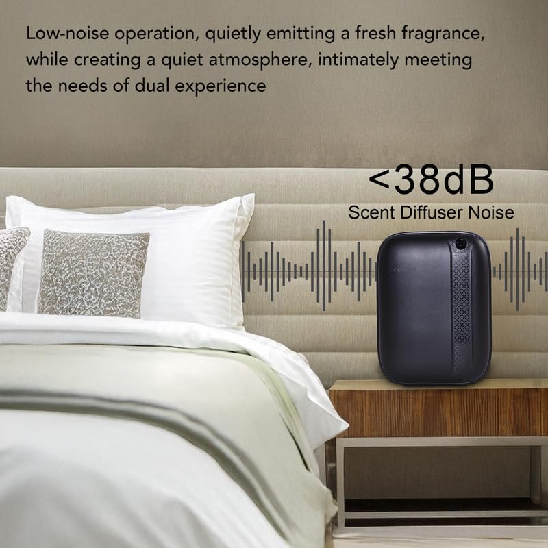 Hotel Waterless Essential Oil Diffuser – Include Top6 Scent Oil - 400ml/2000 Sq Ft - Aromatherapy Scent Diffuser Machine, ...