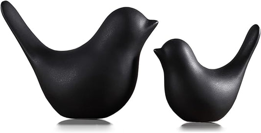 FANTESTICRYAN Small Animal Statues Home Decor Modern Style Black Decorative Ornaments for Living Room, Bedroom, Office Des...