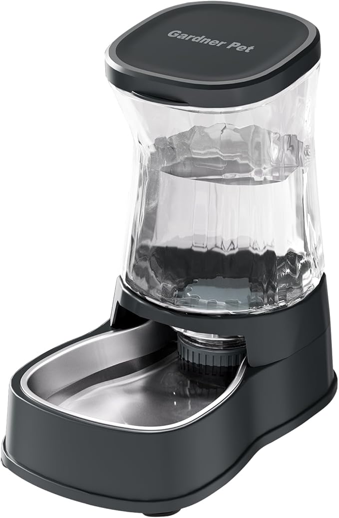 Gardner Pet Automatic Dog Water Dispenser Gravity Stainless Steel Water Waterer Feeder, 100% BPA-Free Large Capacity Water...