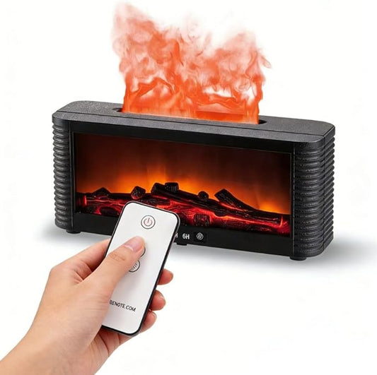 Fireplace Aroma Diffuser with 9-Color Realistic Flame Effect,Essential Oil Diffuser for Home,Cozy Flame Aroma Humidifier,2...