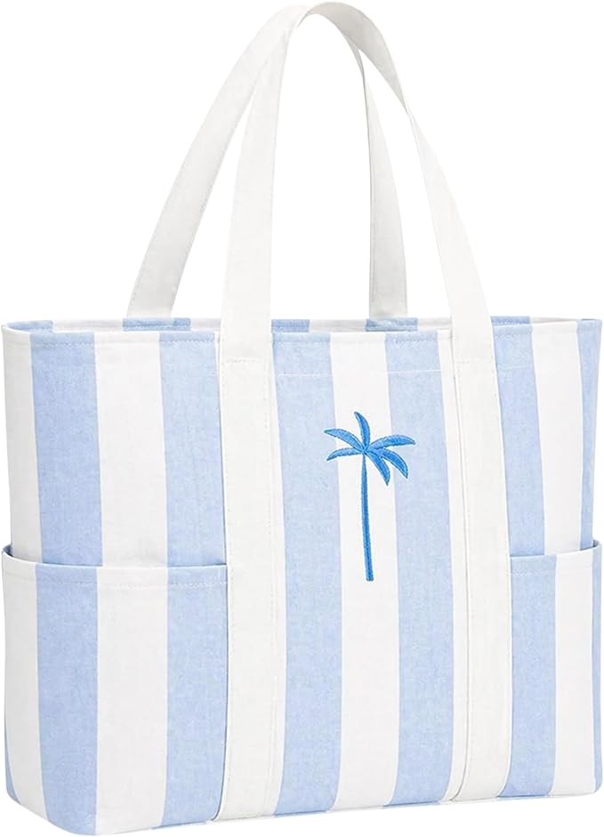 Folkulture Beach Bags for Women Large Waterproof Beach Tote Bag Zipper Beach Bags Waterproof Sandproof