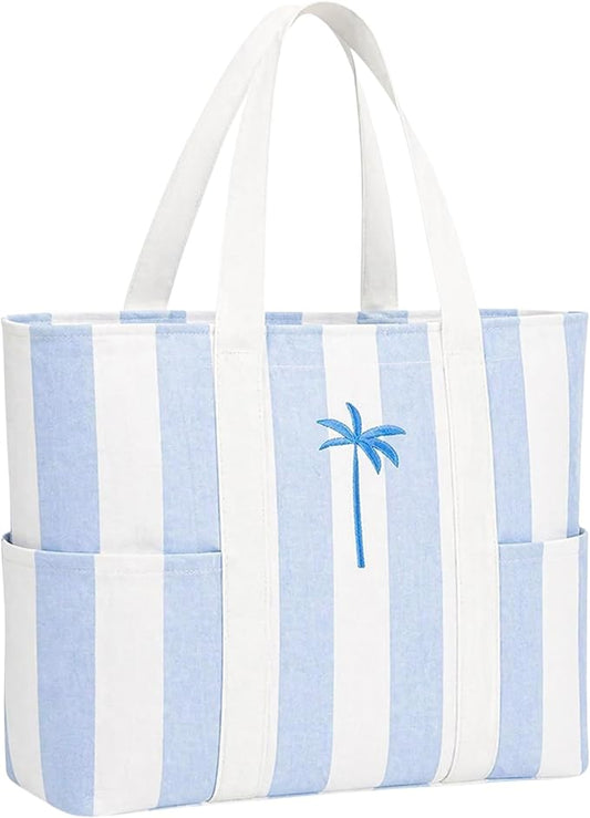 Folkulture Beach Bags for Women Large Waterproof Beach Tote Bag Zipper Beach Bags Waterproof Sandproof