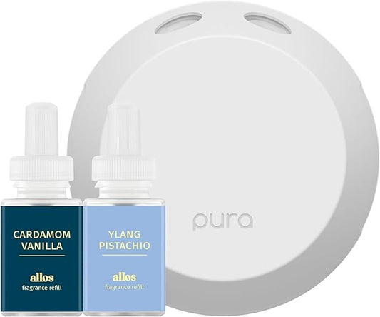 Pura Smart Home Fragrance Device Starter Set - Pura 4 - Scent Diffuser for Home - Includes Fragrance Aroma Diffuser - Squa...