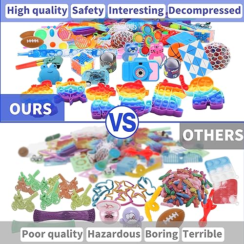 BILLFULL 1000 Pcs Party Favors for Kids, Fidget Toys Bulk, Birthday Gift Toys, Fidgets Stocking Stuffers, Treasure Box Par...