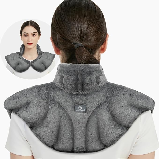 Microwavable Heat Pad for Neck and Shoulders, Weighted Microwave Moist Heating Wrap for Pain Relief Sore Muscle Stress Ten...
