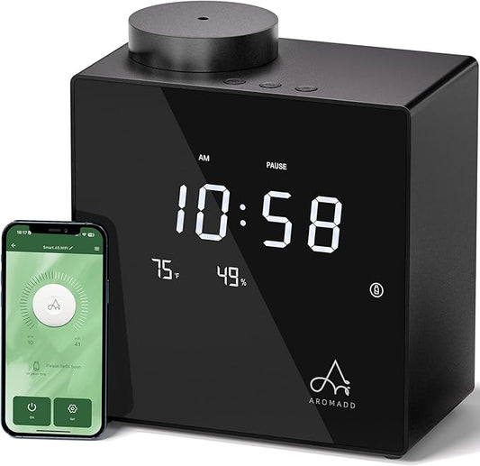 2026 Smart Waterless Diffuser, 2000 Sq.Ft Cold Air Scent Diffuser with Clock & Environmental Display | 7 Fragrance Levels,...