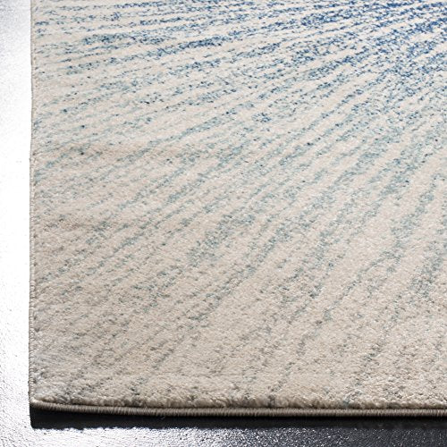 SAFAVIEH Evoke Collection Runner Rug - 2'2" x 7', Royal & Ivory, Abstract Burst Design, Non-Shedding & Easy Care, Ideal fo...