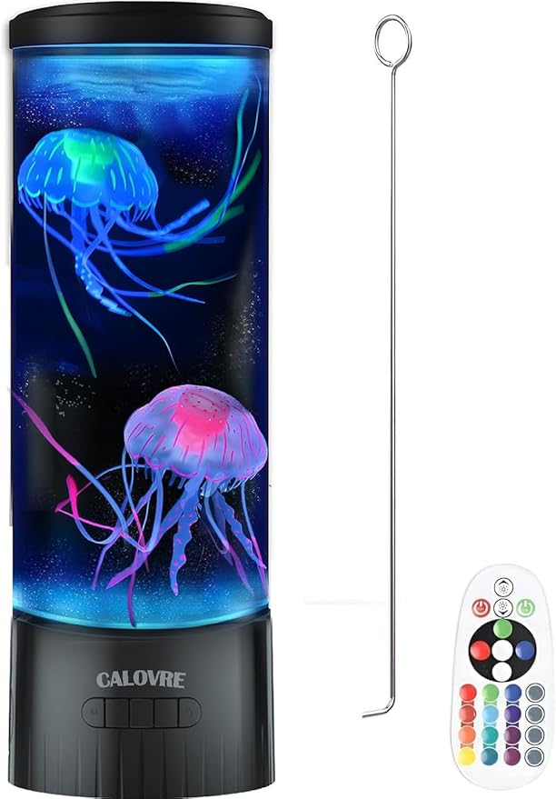 CALOVER Large Jellyfish Lamp Gifts for Kids Adults Electric Fantasy Tank Aquarium Night Mood Light for Birthday Holiday Ho...