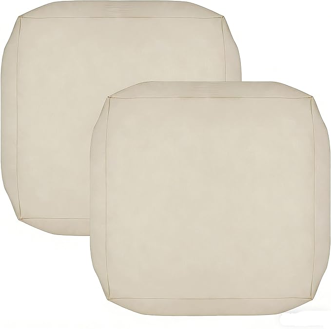 Oslimea Outdoor Cushion Covers Replacement 24x24x5 Waterproof Patio Furniture Cushion Seat Cover 2 Pack Removable Chair Pa...