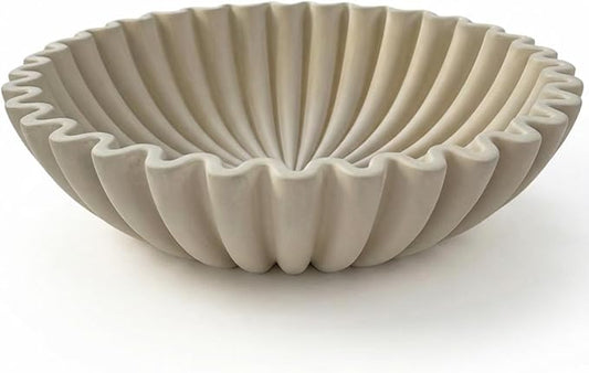 OAKOA Concrete Decorative Bowl - Organic Modern Home Decor Bowl - Decorative Objects - Cement Fruit Bowl - Modern Organic ...