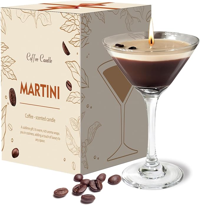 Espresso Martini Candle Unique Gifts for Women Girls,Strong Scented, Natural Soy Wax Coffee Candle Decor for Home,Bedroom,...