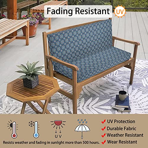 Magpie Fabrics Patio Bench Cushion Cover 45x18x3 Inch, NO Insert! Water&Fade Resistant Outdoor Loveseat Replacement Cover ...