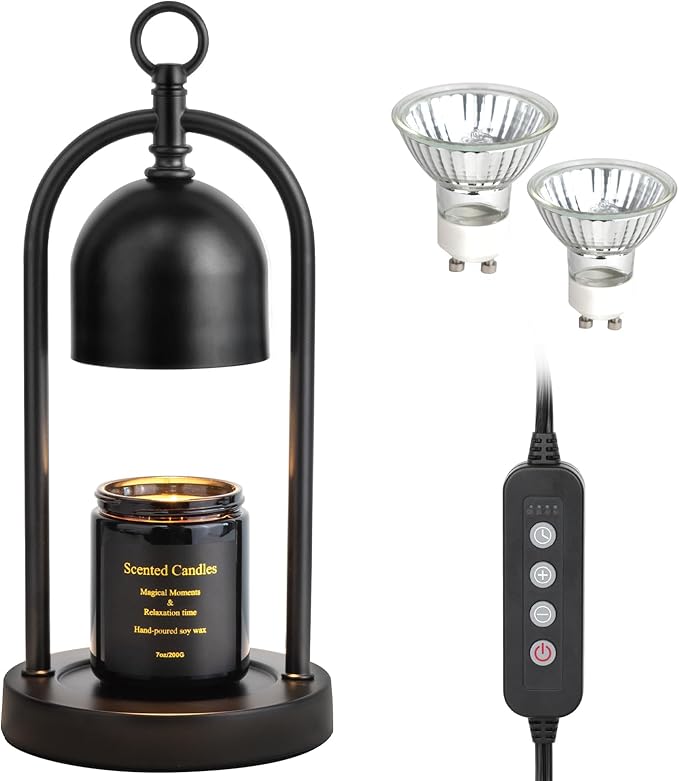 Candle Warmer Lamp with Timer, Electric Dimmable Candle Light Warmer, Wax Melt Warmer for Jar Candles, House Warming for W...
