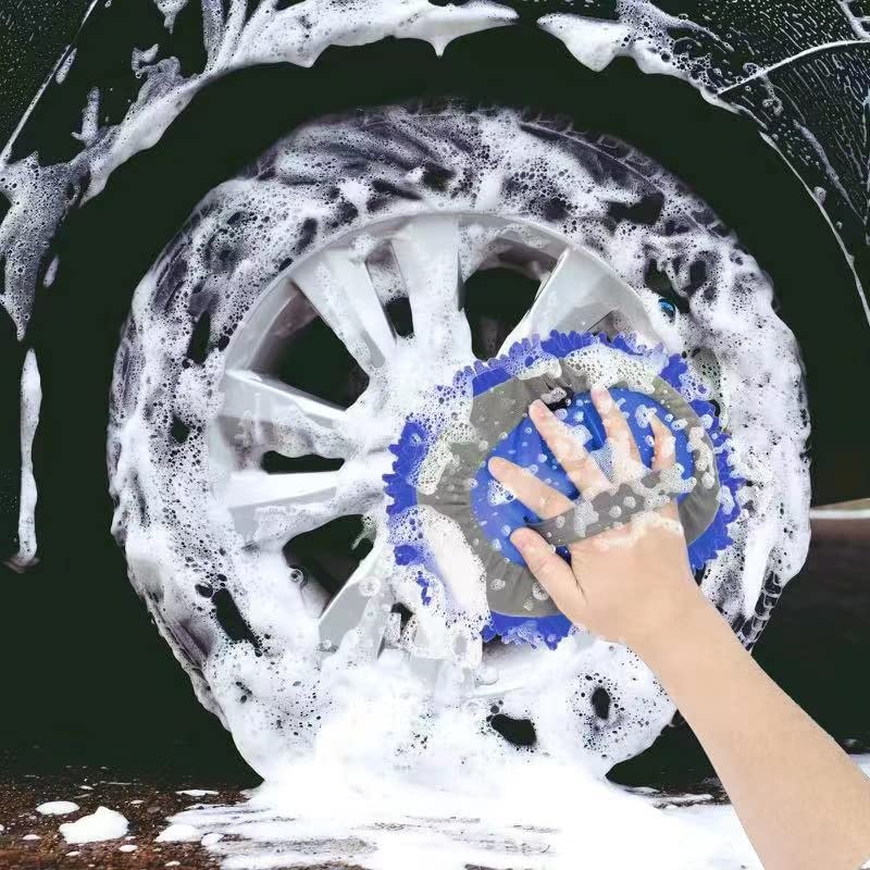 Wontolf 62'' Car Wash Brush Kit with Long Handle, Chenille Microfiber Car Wash Mop Mitt Scratch-Free Car Detailing Cleanin...