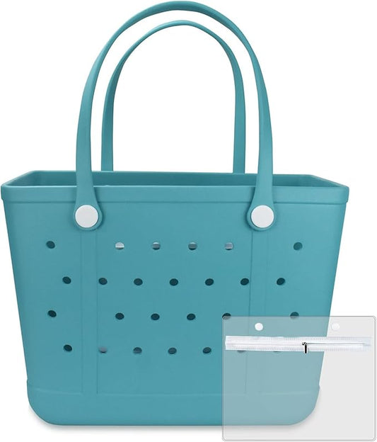 Juyeesm X Large Beach Bag, Oversized Rubber Beach Bag, Washable Open Tote Bag Durable Tote Travel Bags