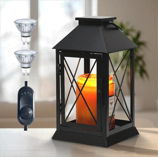 Candle Warmer Lamp with Timer,Compatible with 3 Wick Candles/Large Candel Jars,Vintage Lamp Candle Warmer Lantern,Dimmable...