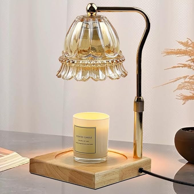 Candle Warmer Lamp with Timer Dimmable, Height Adjustable Scented Wax Melts Warmer, Electric Flameless Candle Warmer for C...