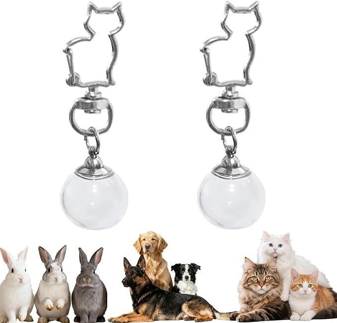 ZPSOX Pet Keychain for Collecting Cat, Dog and Rabbit Hair,2 Pcs Pet Fur keepsake, animal fur memory charm DIY Rabbit Furs...