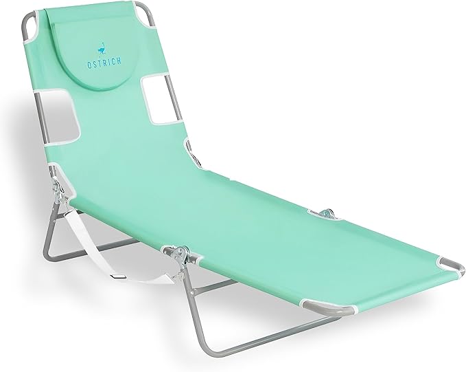 Ostrich the Original Chaise 72 x 22 Inch Lounge Portable Reclining Lounger, Outdoor Patio, Beach, Lawn, Camping, or Pool T...