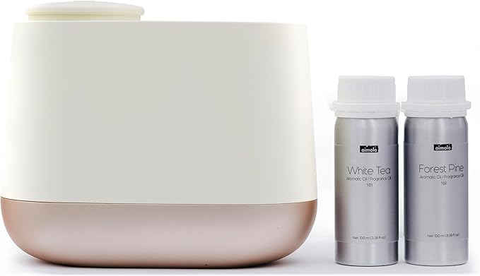 Low Noise Waterless Aroma Diffuser (200ml) – 39dB Ultra Quiet, No Water Needed, App Optional, Strong Scent for Large Room...