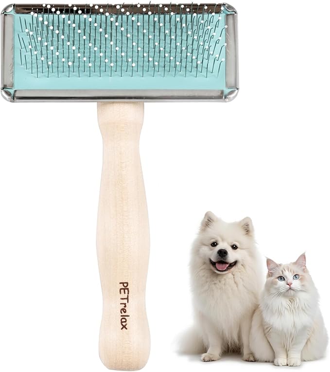 Dog Brush for Long haired Dogs & Cat,Grooming Brush for Shedding, Dematting, Bath, for Short Hair, Poodles, Indoor Cats, p...