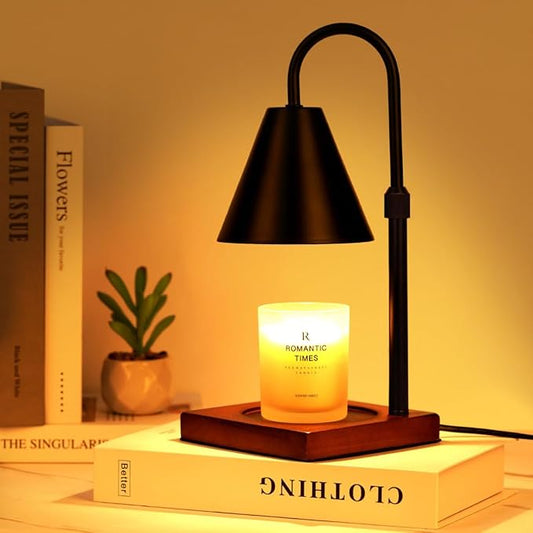 Modern Candle Warmer Lamp with Timer, Dimmable Candle Lamp Warmer, Mothers Day Birthday Gifts for Women Men, Black Candle ...