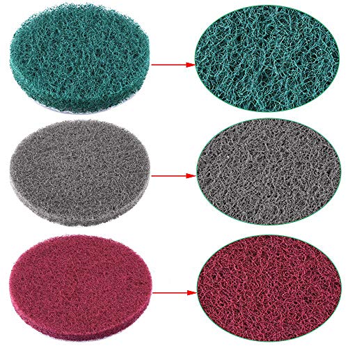 Power Scrubber Pads Drill Attachment, GOH DODD 26 Pieces 4 Inch Headlight Restoration Kit Drill Brush Scouring Cleaning Pa...