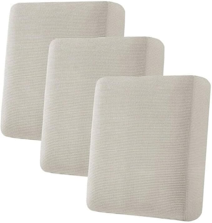 H.VERSAILTEX Super Stretch Individual Seat Cushion Covers - Sofa & Couch Cushion Slipcover Sets - Thick Jacquard Textured ...