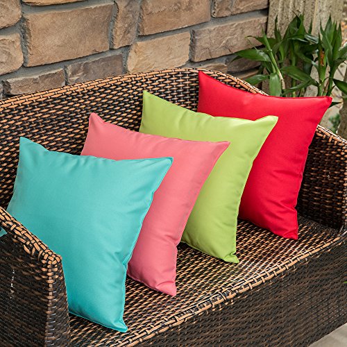 MIULEE Pack of 2 Decorative Outdoor Waterproof Pillow Covers Square Garden Cushion Sham Throw Pillowcase Shell for Spring ...