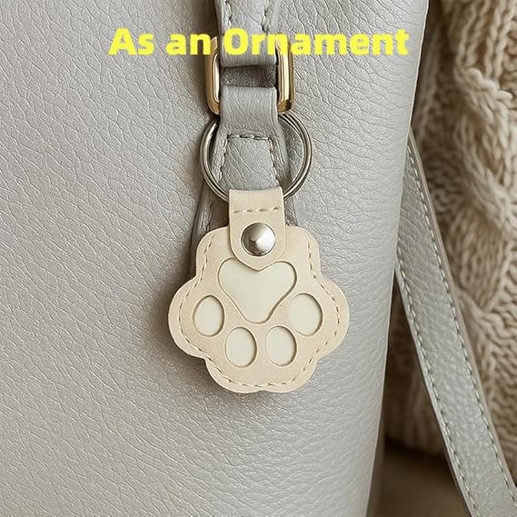 Muoethrian 6PCS Dog Hair Storage Keychain, Pet Paw Shaped Leather Keychain, Unique Memorial Collection Key Chain, Pet Memo...