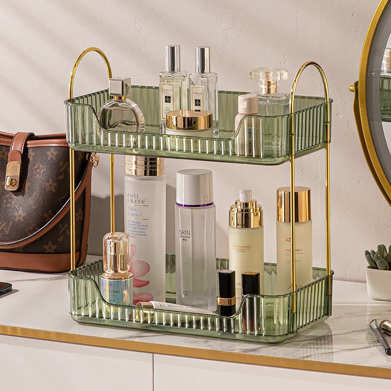shuang qing Bathroom Counter Organizer Countertop Storage, Cosmetics Skincare Shelf, Makeup Organizer Perfume for Dresser ...