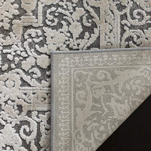SAFAVIEH Area Rug 8x10 - Reflection Collection - Large - Dark Grey & Cream, Non-Shedding & Easy Cleaning, Ideal for Living...