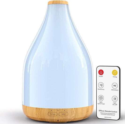 KinYiLO Essential Oil Diffuser for Home, 300ML Modern Décor Aromatherapy Diffusers Large Room Fresh Air Scent, Ultrasonic ...