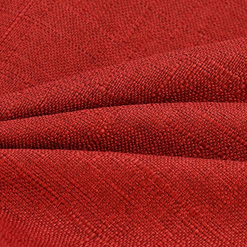 RainRoad Red Decorative Throw Pillow Cover for Sofa Couch Bedroom Car Cotton Linen Pillow Case Cushion Cover Set of 2,18x1...