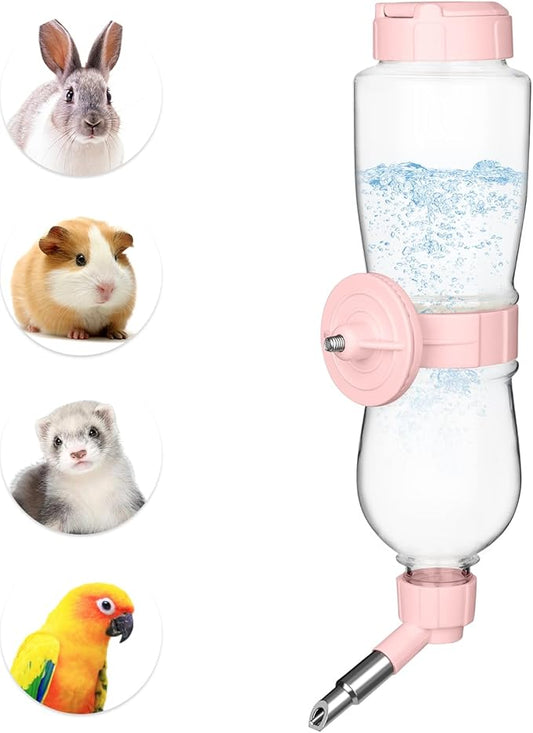 VANNON 17oz Small Animal Water Dispenser for Crate, Parrots Water Bottle for Cage, Chewproof Pet Water Bottle for Rabbits,...