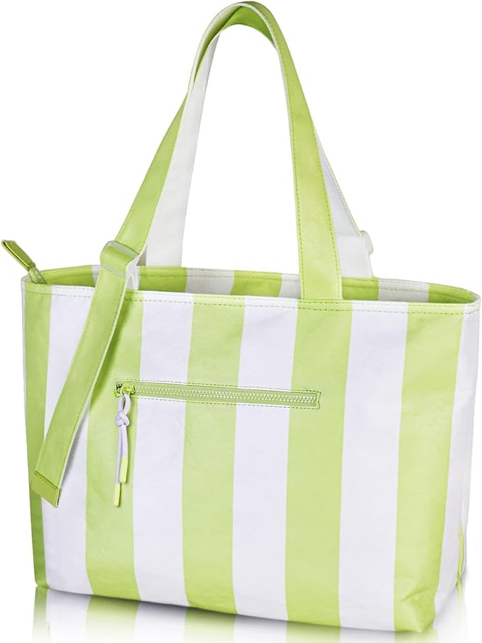 HOMESPON Large Waterproof Beach Bag for Women Pool Bags with Wet Compartment Lightweight Tote for Work Travel Weekends
